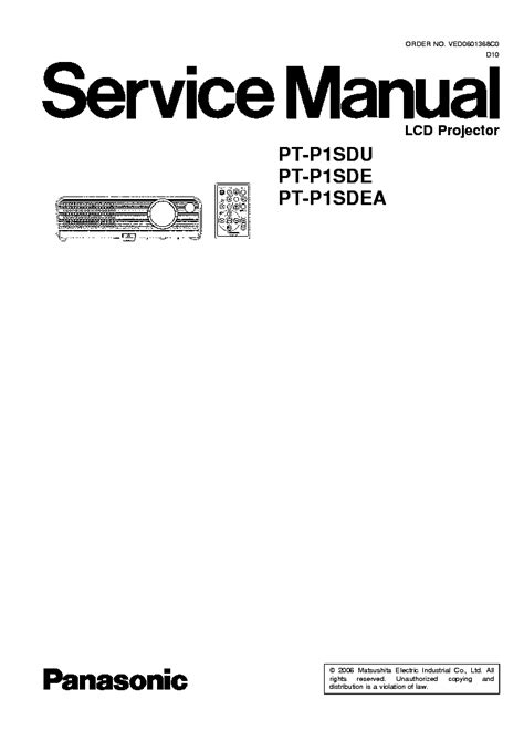 Panasonic pt p1sd p1sdu p1sde guida di riparazione manuale di servizio. - Barbare en asie [par] henri michaux..