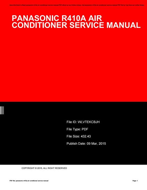 Panasonic r410a air conditioner service manual suomi. - John deere mx10 bush hog parts manual.