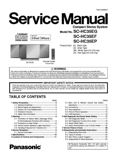 Panasonic sc hc35eg compact stereo system service manual. - Guide de preparation au bees 1er degre tronc commun.