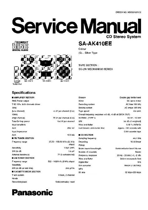 Panasonic service manual sa ak 410. - New holland t7040 workshop manual cd.