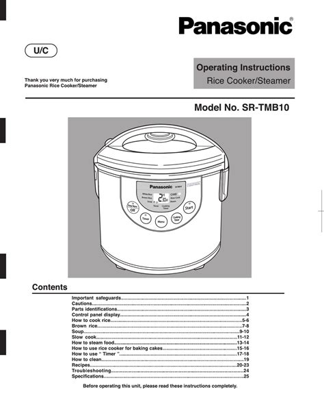 Panasonic sr tmb10 rice cooker manual. - Api manual of petroleum measurement standards.