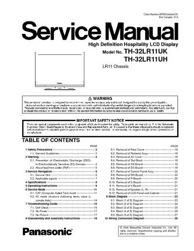 Panasonic th 32lr11uk 32lr11uh service manual repair guide. - El mundo imaginado (s.o.s. tu libro juego de aventuras).