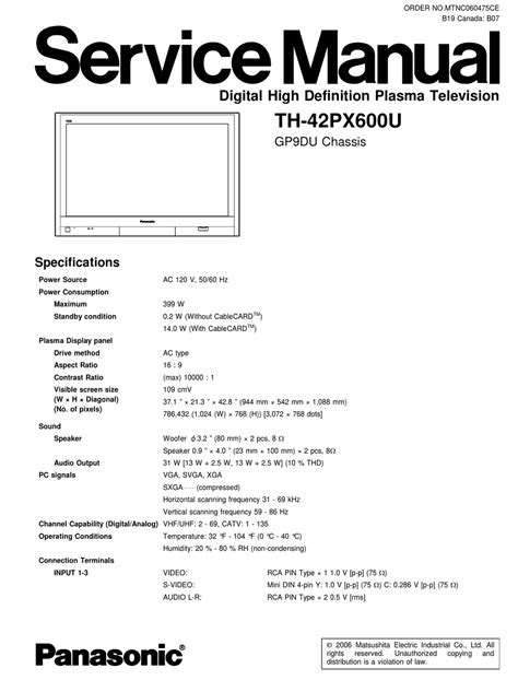 Panasonic th 42px600u full service manual repair guide. - Understanding statistics a guide for i o psychologists and human.
