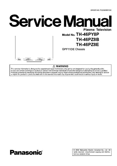 Panasonic th 46py8p plasma tv service manual. - Volkswagen lupo 3l manual de taller.