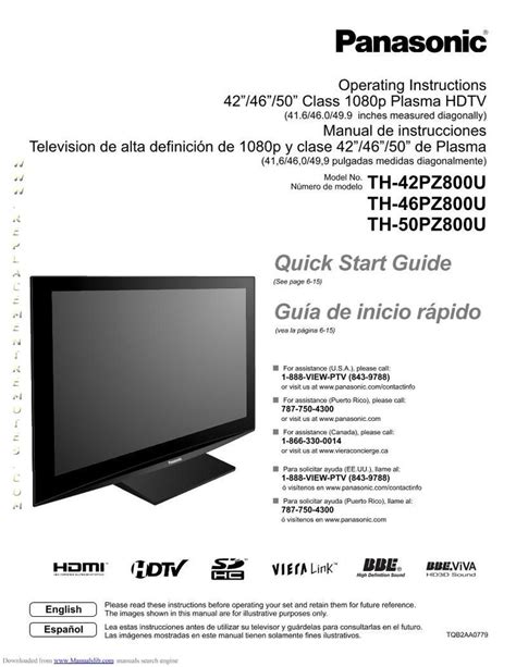 Panasonic th 46pz800u plasma hd tv service manual download. - Pdf chimie 11ème édition chang solution goldsby.