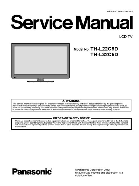Panasonic th l32c5d servizio di riparazione manuale gratuito. - Where can you manual for bobcat t190.