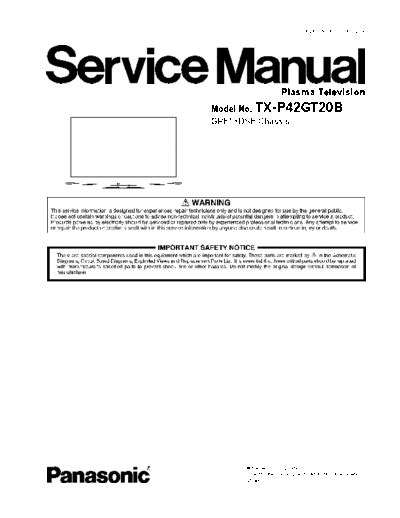 Panasonic tx p42gt20b plasma tv service manual. - Cómo usar el modo manual en mario kart wii.