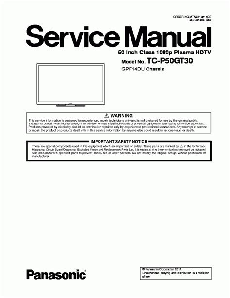 Panasonic tx p50gt30 p50gt30e service manual repair guide. - 48 volt club car electric manual.