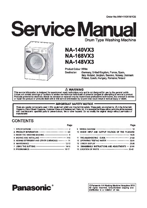 Panasonic washing mashine na 140vx3 service manual. - Niagara metal shear manuals a 3 1 2.