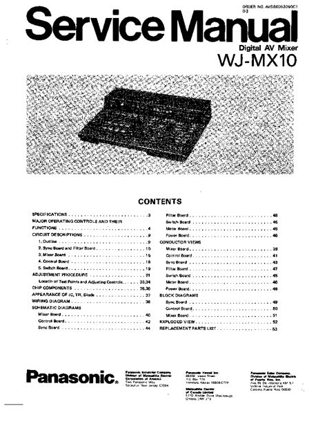 Panasonic wj mx10 service manual download. - Rune factory frontier the official strategy guide.