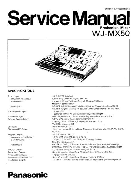 Panasonic wj mx50 service manual download. - Samsung le40r73bd manuale di servizio tv.