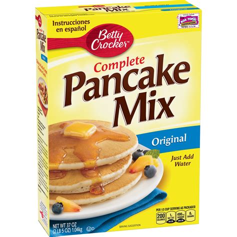 Pancake mix box. Arrowhead Mills Organic Pancake & Waffle Mix, 22oz, Buckwheat. 279. 700+ bought in past month. $950($0.43/Ounce) Typical: $9.99. $9.03 with Subscribe & Save discount. FREE delivery Fri, Mar 8 on $35 of items shipped by Amazon. Or fastest delivery Wed, Mar 6. Climate Pledge Friendly. 
