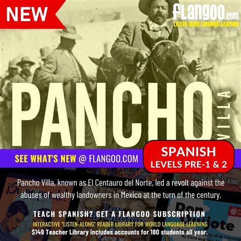 Pancho Villa - Spanish Readers for Spanish Level 2, Pre-Level 1