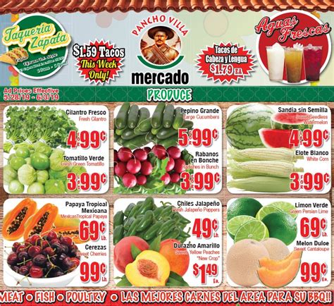 Pancho villa weekly ad. 645 reviews and 461 photos of PANCHO VILLA'S FARMER'S MARKET "Pancho Villa's is the closest you'll come to a traditional Mexican grocery store. They're missing the tortillaria, and the random coolers filled with fresh-made tortillas throughout the store. They're also missing the huge cheese section, the dulceria and the panaderia. Okay, so maybe it's … 