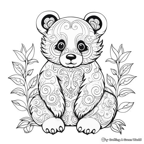 Panda Adult Coloring Page