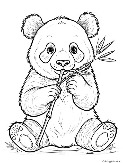 Panda Bear Coloring Shee