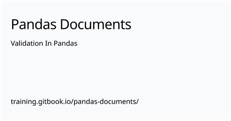 Panda document. 