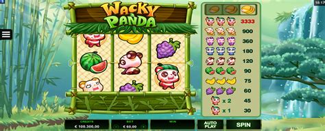 Panda pokies. Wacky Panda Online Pokie Game. Wacky Panda is a Microgaming pokie which transports you to the mountains of central Asia where a group of pandas are having a tremendous fruit party! . It is a classic fruit machine featuring three reels and one payline. While the game does not have any special features it offers you a chance to play with five ... 