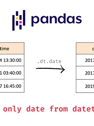 Pandas Get only date from datetime Data Science Parichay