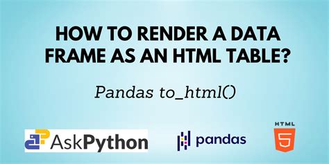 Pandas to html pretty.  Converting it to HTML. to_html(self, buf=None, ...