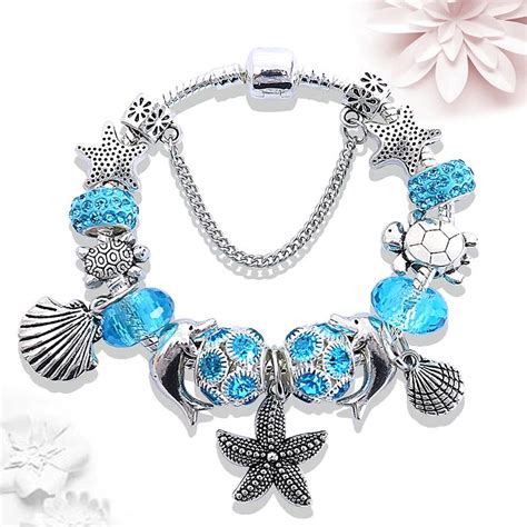 Pandora style bracelet. .  Description: Blue Charm for Pandora Style Bracelet good...