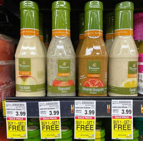 Panera salad dressing. Browse 17 products of dressings and dips from Panera Bread, including vinaigrettes, ranch, blue cheese, and more. Find them in the refrigerated produce … 