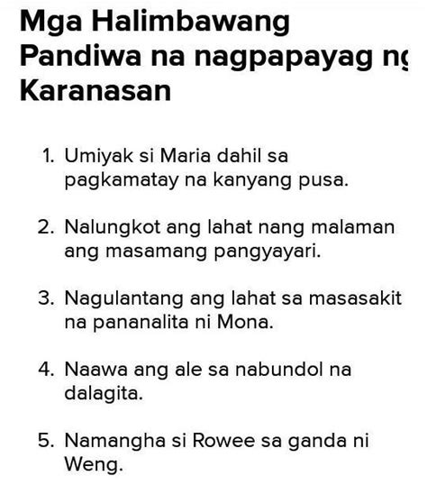 Pangungusap Na May Pandiwa - QnA