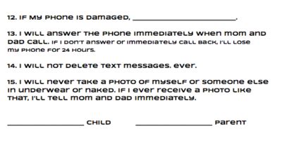 Pantech Vybe and Printable Tween Cell Phone Contract
