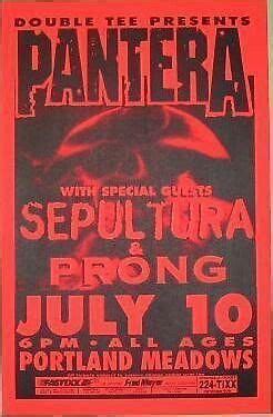 Pantera poster.  PANTERA / SEPLUTURA / PRONG / SOUNDGARDEN 1994 SAN DIE...