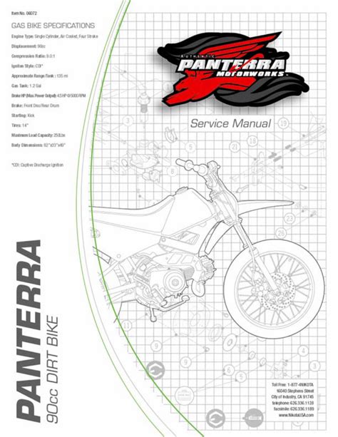 Panterra 50cc 90cc dirt bike service repair manual. - Numbers plus scrap catalytic converter guide.