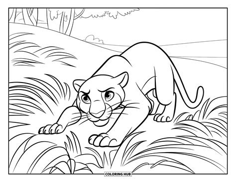 Panther Coloring Shee