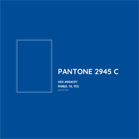 Pantone / PMS 2945 CP / #005598 Схемы Шестнадцатеричных …