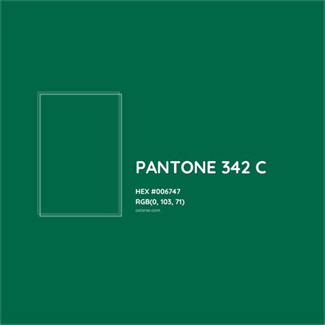 Pantone 342 C Color #006747 - iColorpalette