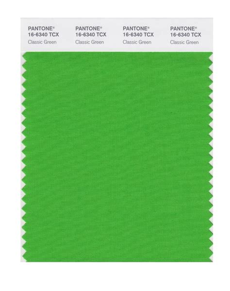 Pantone SMART Color Swatch Card 16-6340 TCX (Classic Green)