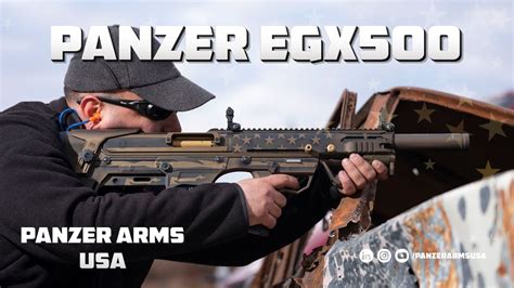 SKU 51655130894 Brand Panzer Arms Model Number PAEGX500BSCBB UPC 869325000108 DETAILS Make: Panzer Arms Model: Bullpup EGX500 Action: Magazine Fed Semi-Auto Caliber: 12 Gauge Chamber: 3" Barrel Length: 18.5" OAL: 30" Capacity: 5+1 Weight: 8.4 lbs Finish: US Flag Brown/Bronze Mags: Two 5-round mags FEATURES.