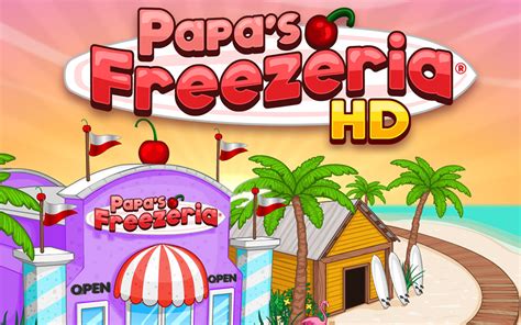 Papá freezeria. Papa's Freezeria is the fourth installment of the Papa Louie restaurant management game series where you must run a dessert shop and serve delicious sweets and sundaes to customers. The game takes place on Calypso Island. In this game, you are responsible for a dessert restaurant while Papa Louie is away. Take orders from the customers and make ... 