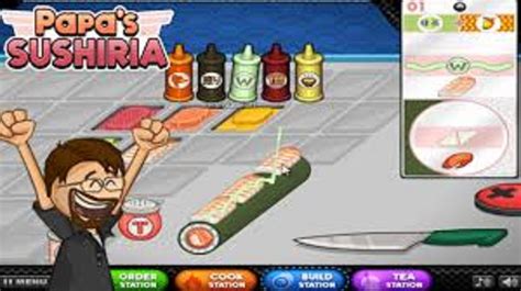 Papa's Sushiria. Papa Louie has decided to open up a new Sushi restaurant because everyone is craving some delicious Japanese Food. Help him run his restaurant as you take orders and create the most delicious sushi rolls town as you try and make as much money as possible. Controls. Mouse: Play.. 