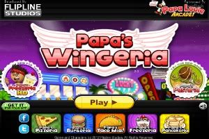 Papa's Wingeria Delicious and quickly cooked food is the key to the success of your cafe. This can be checked in Papa's Wingeria unblocked game. Your waiter should be able to cook deliciously.... 