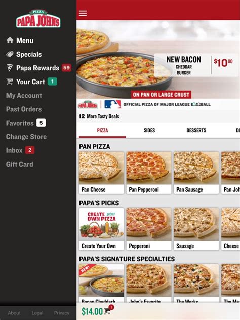 Papa johns app store. About Papa Johns. English. Papa Johns Pizza, delivering an awesome pizza ordering experience for Android! The Papa Johns Pizza App makes ordering your … 