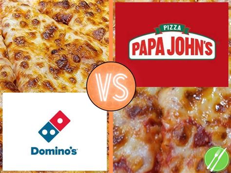 Papa johns vs dominos. For example, Papa John’s has recognizable red and green, whereas Domino’s has red and blue with the domino dots. Besides that, each outlet has its own distinct touches – wall art, posters, or the latest trendy furniture, whether it be couches, tables, or chairs. These are, of course, updated regularly as both franchises have to … 