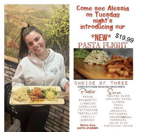 Goodmorning ☀️☀️ Today’s Tuesday and YES we are serving Papa Flights! 3 Choices of Pasta paired with 3 of our delicious sauces! ALSO! We have.... 