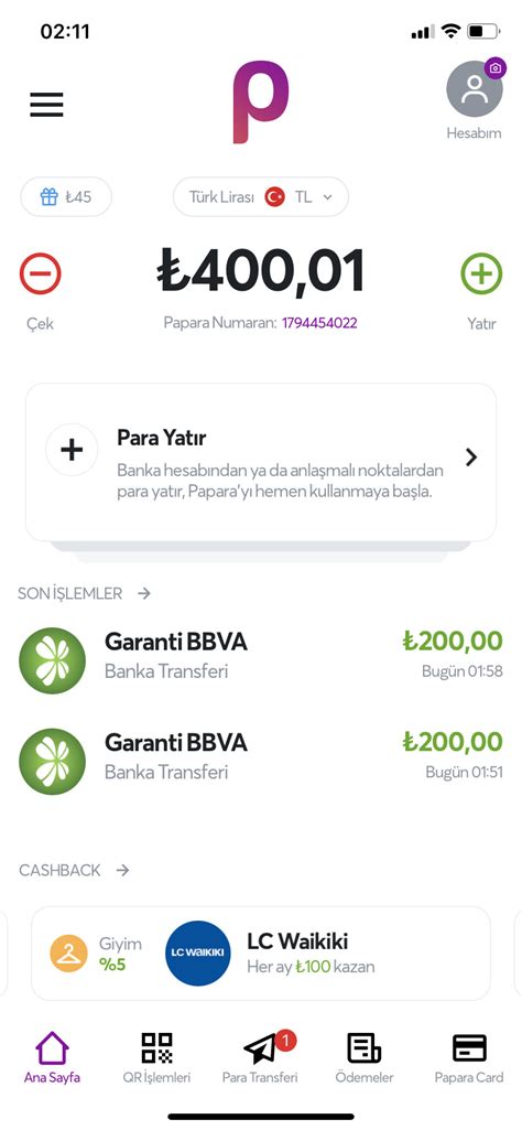 Papara 0 tl