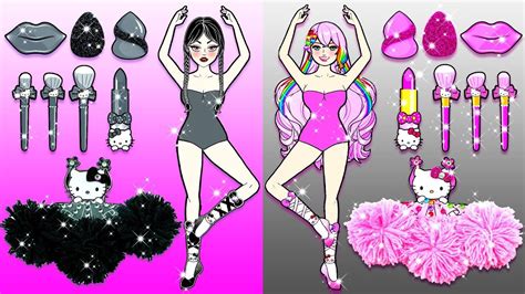 Paper Dolls Dress Up - Who Got The Rainbow Hair? - YouTube