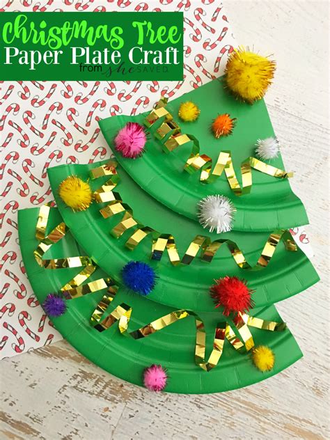 Paper Plate Christmas Tree Craft - Non-Toy Gifts