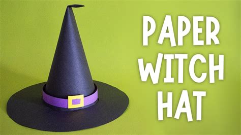 Paper Witch Hat, How to make paper hat.Easy witch hat tutorial.How to