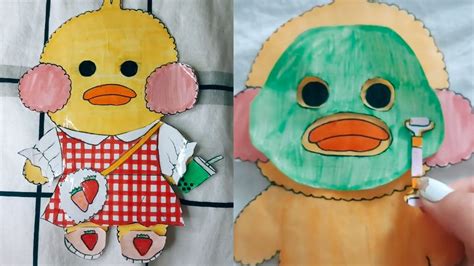 1.1K Likes, TikTok video from paperstories5 (@paperstories5): "DIY Lalafanfan PAPER DUCK / How to draw a duck Lalafafan and clothes #paperstories #papercraft #paperdiy". nhạc nền - paperstories5.. 