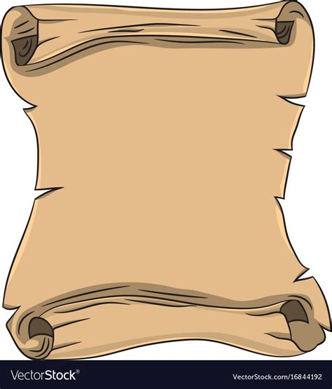 Paper scroll hand drawn sketch Royalty Free Vector Image