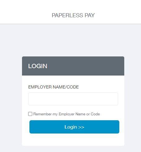 Employee Portal of the Paperless Pay Corporati