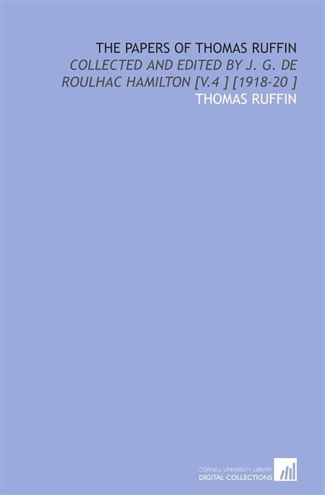 Papers by Ruffin Thomas - AbeBooks