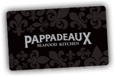 Pappadeaux gift card. Gift Cards Pappadeaux Seafood Kitchen Pappas Bros. Steakhouse Pappas Seafood House Pappas Bar-B-Q Pappas Burger Dot Coffee Shop Pappas Delta Blues Smokehouse Little's Oyster Bar 